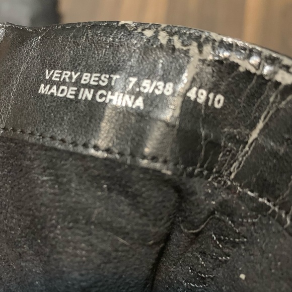 Chinese Laundry Leather Black Wedge Bootie w/ Side Zip, Size 7.5/38 - Picture 10 of 11